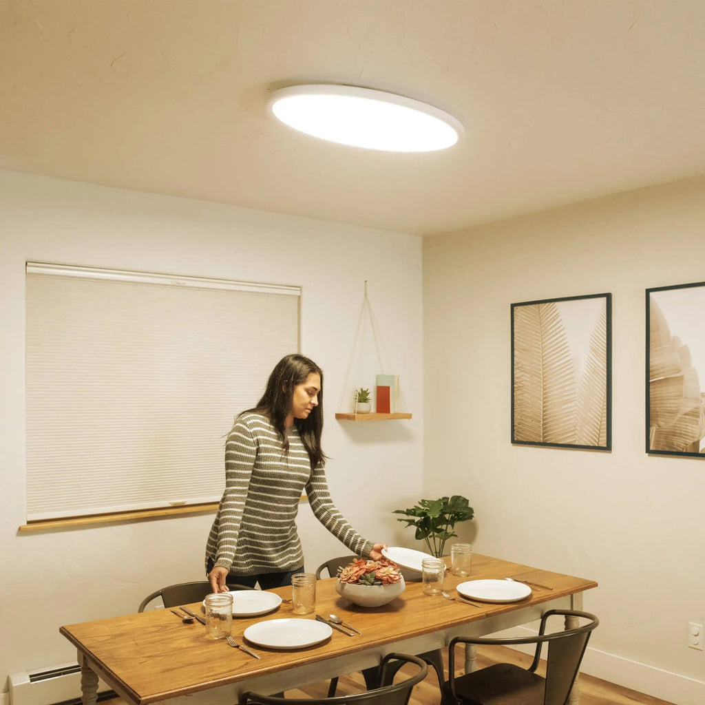 Koda - KODA 32" Slim Oval LED Ceiling Light with Adjustable White Color