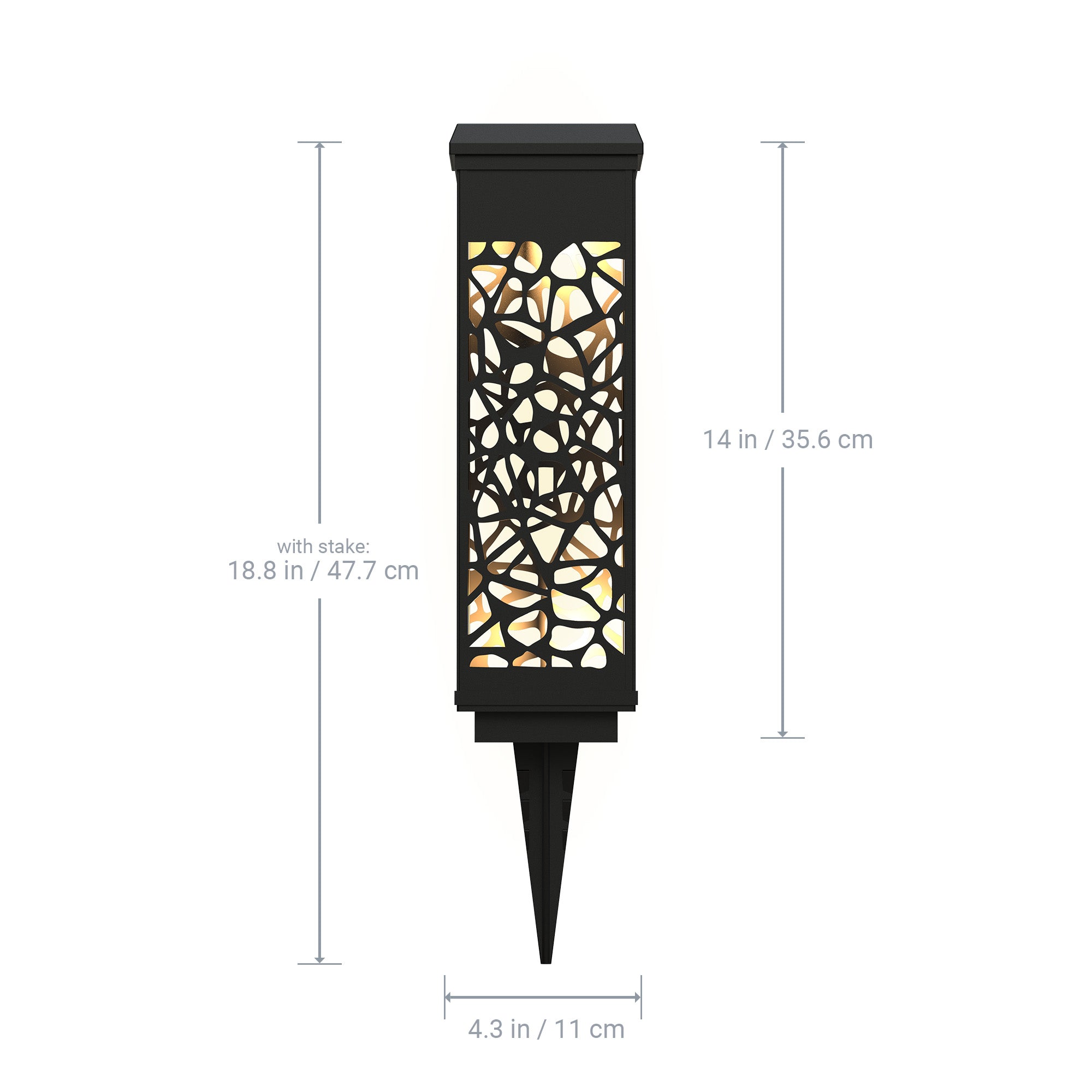 KODA Solar Mosaic Square Bollard Light (4-pack)