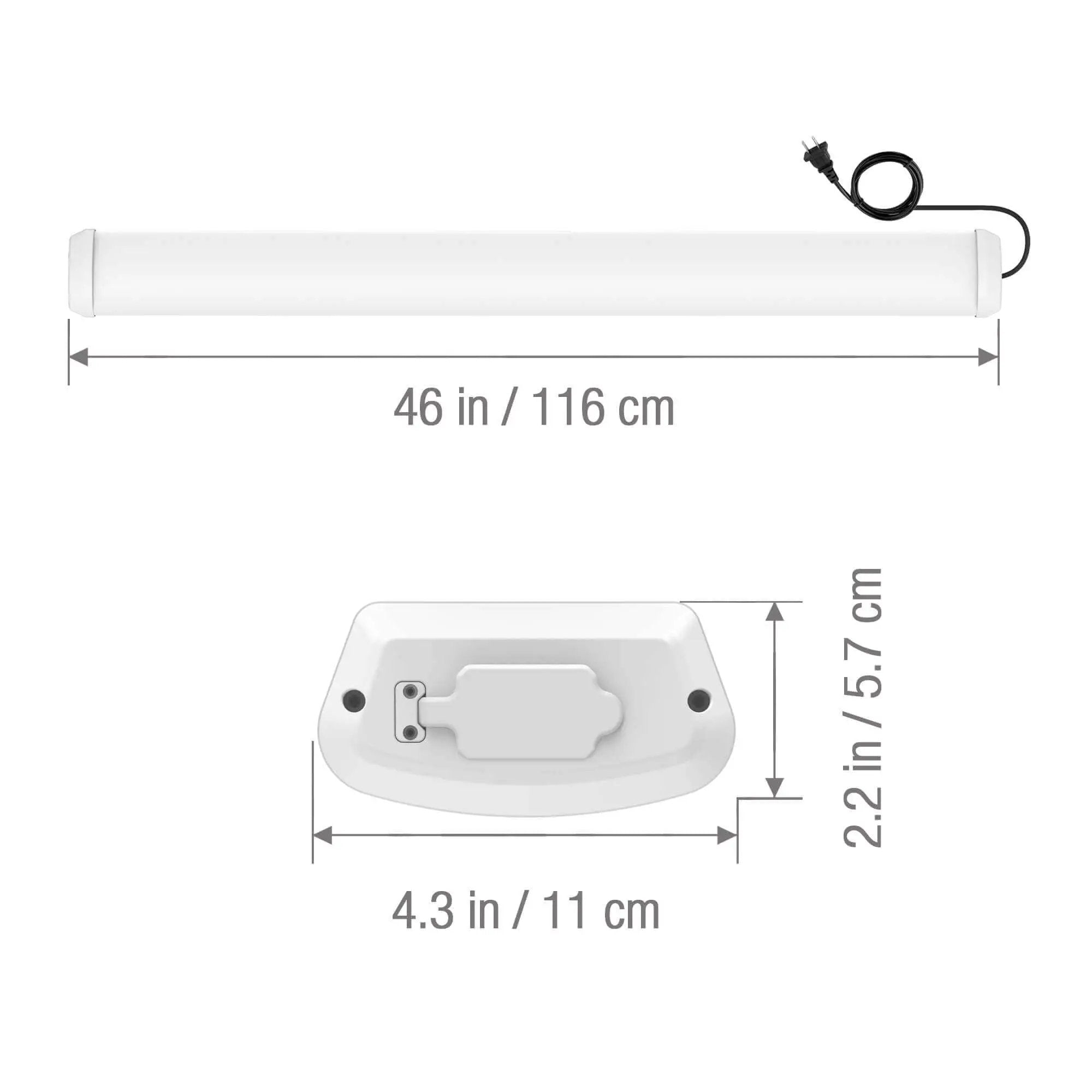 Koda - KODA 46" Slim LED Linkable Shop Light with Motion Sensor and Remote