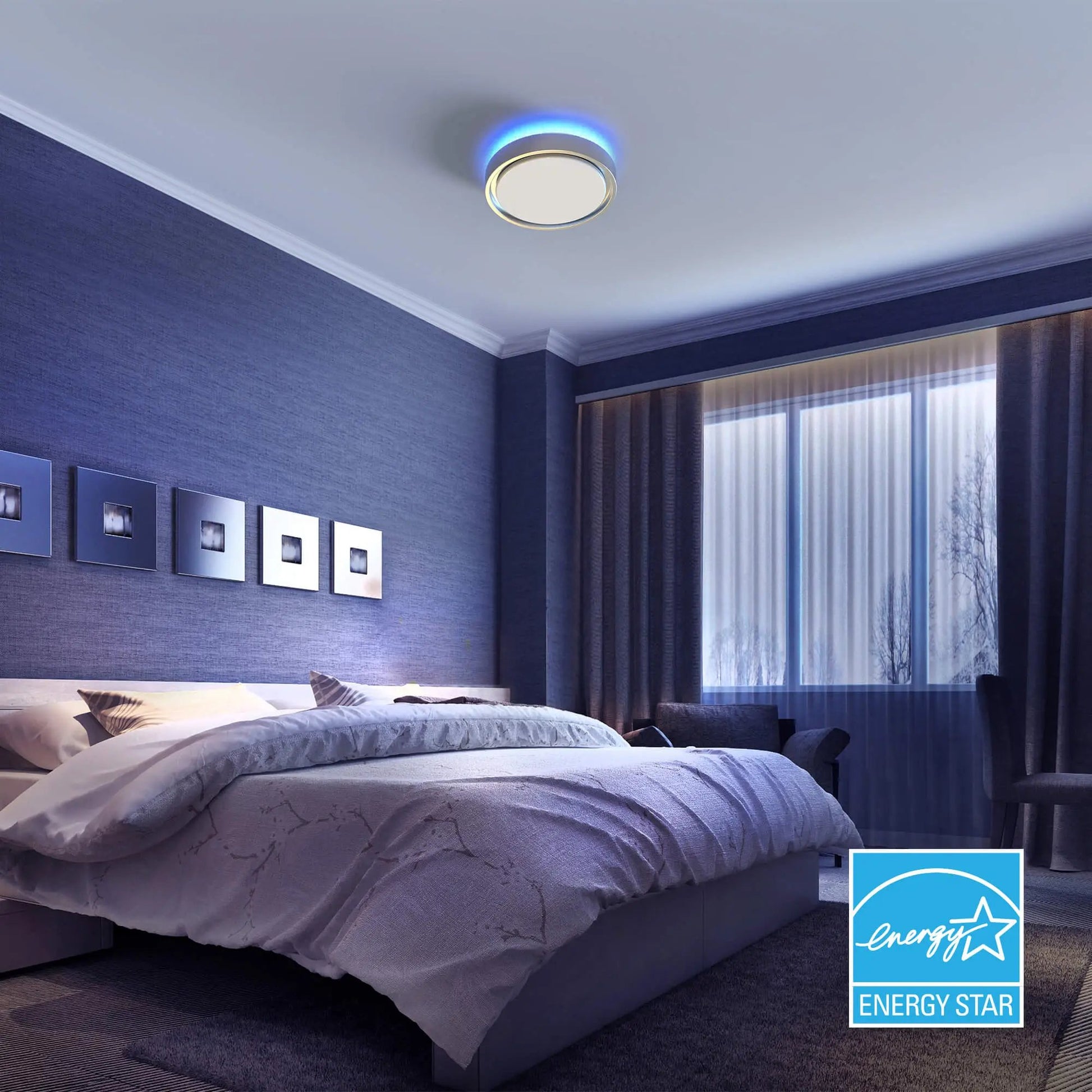 Koda - KODA 14 LED Ceiling Light with Mood Lighting and Motion Sensor - LM57176-1