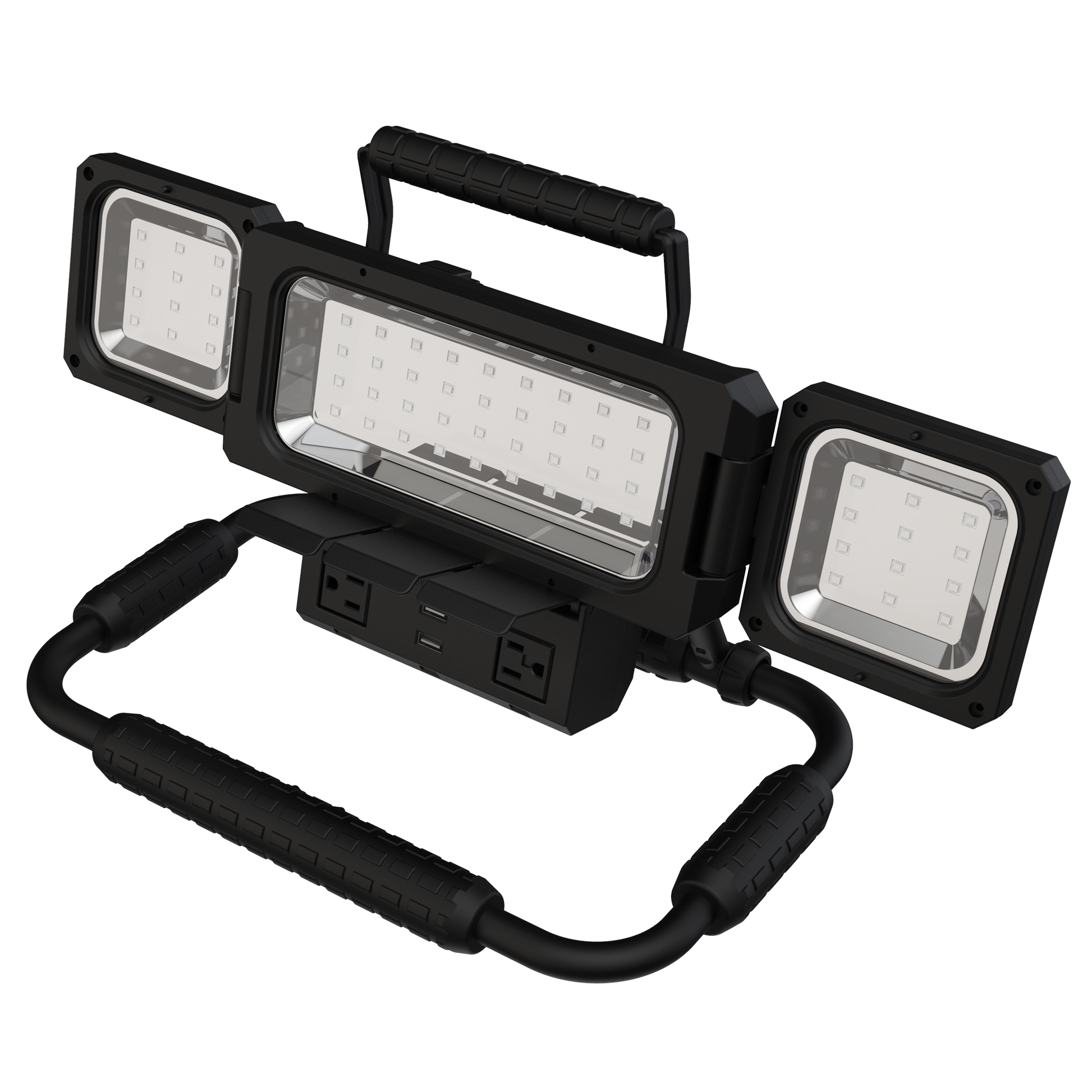 Koda - KODA Multidirectional LED Work Light with 120V Outlets and USB Charging