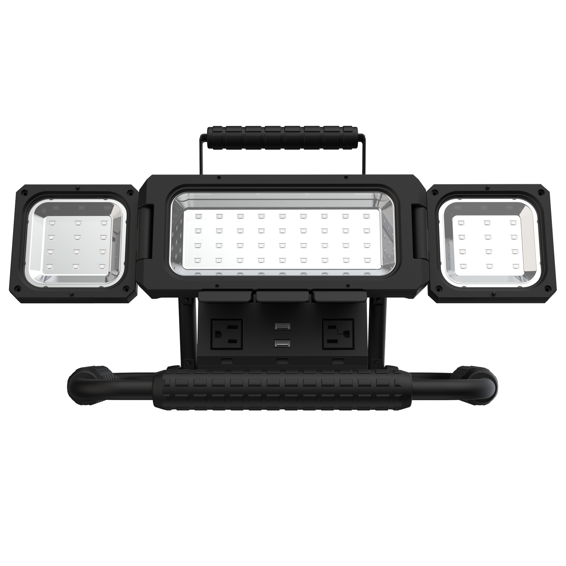 Koda - KODA Multidirectional LED Work Light with 120V Outlets and USB Charging