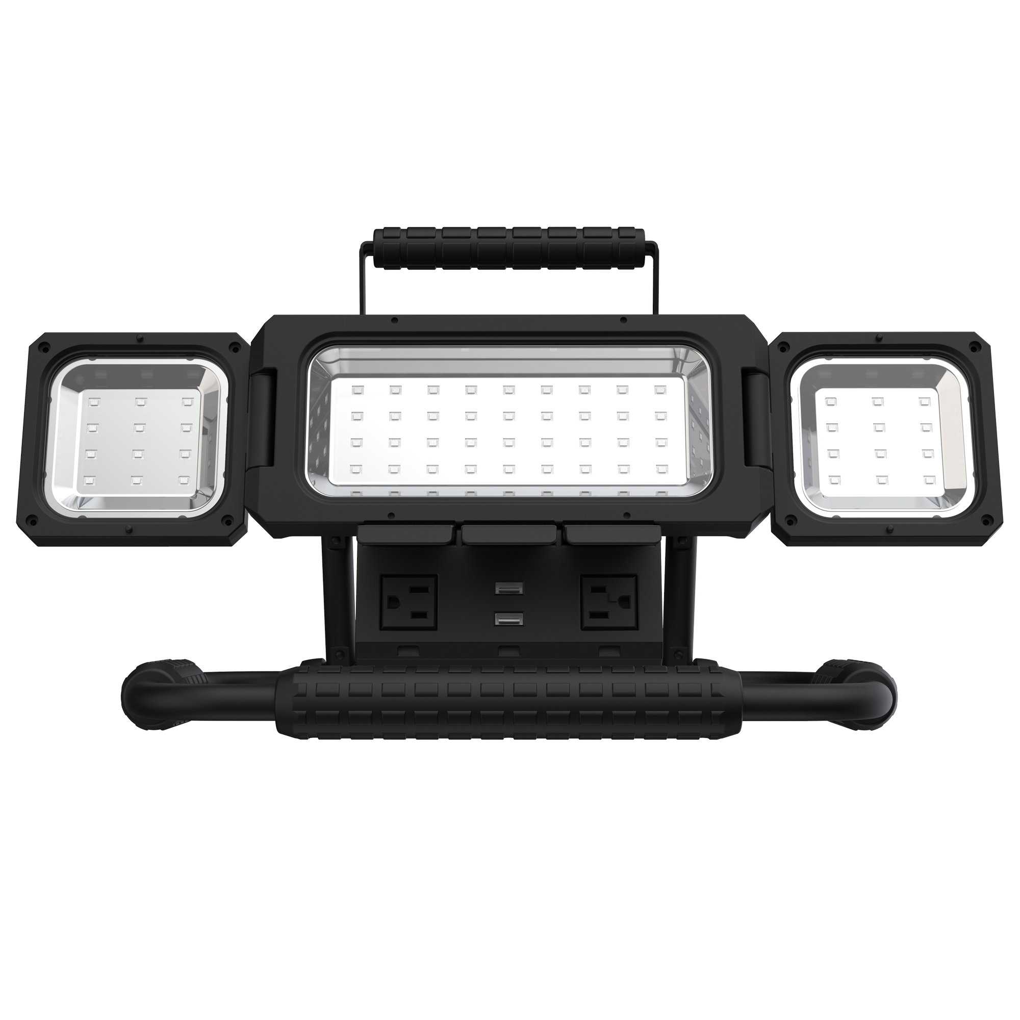 Koda - KODA Multidirectional LED Work Light with 120V Outlets and USB Charging