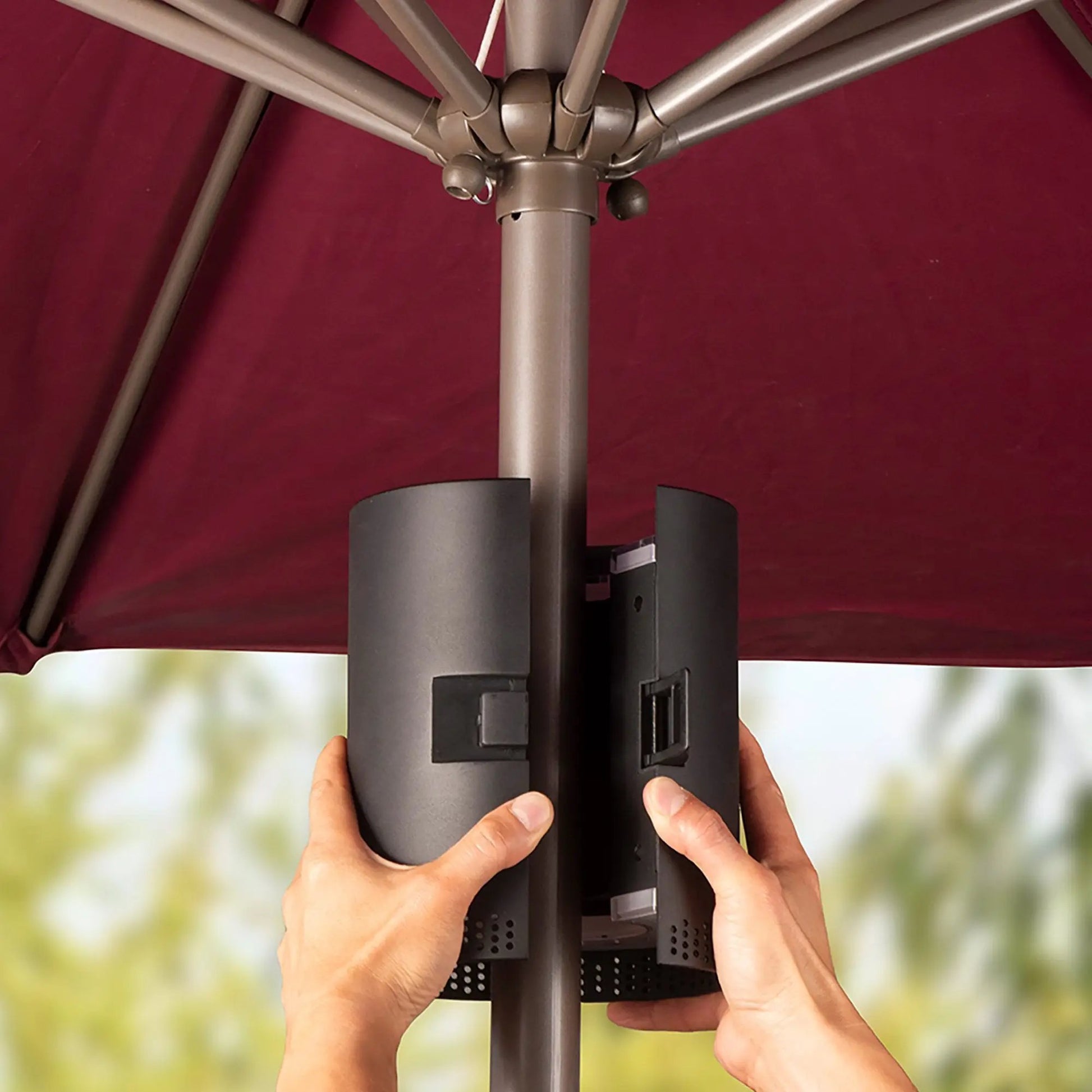 Koda - Koda LED Umbrella Patio Light with Solar Charging Panel